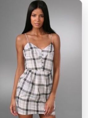 NWT Myne Plaid Mini Dress One Tree Hill Y2K Cotton Size 6 Preppy School Girl Y2K